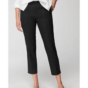 J.Jill Pants Womens X Small Black Pintucked Stretch Slim‎ Leg Linen Blend